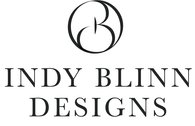Personal logo that has an icon and reads Indy Blinn Designs.