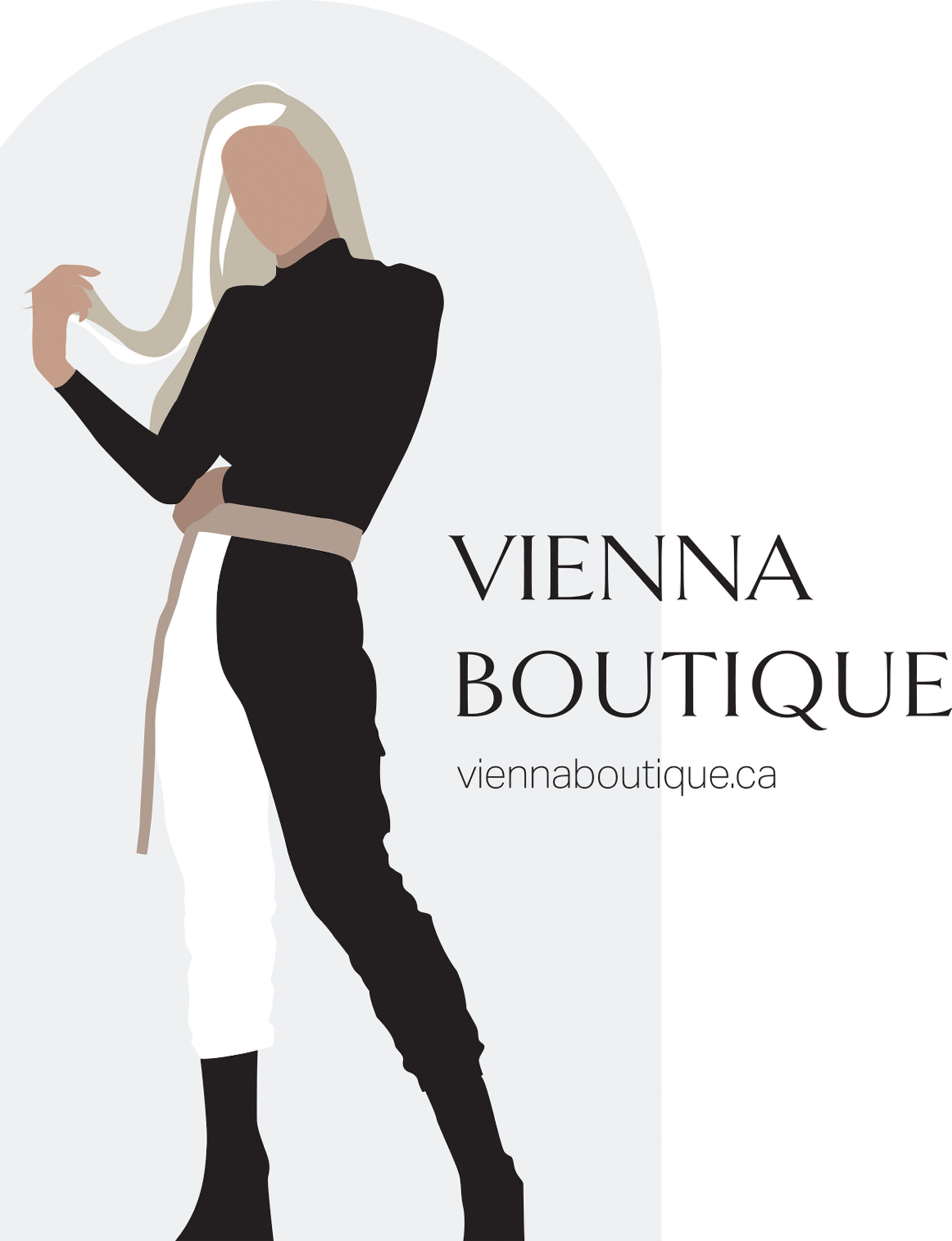 Magazine advertisement for hypothetical brand Vienna Boutique.