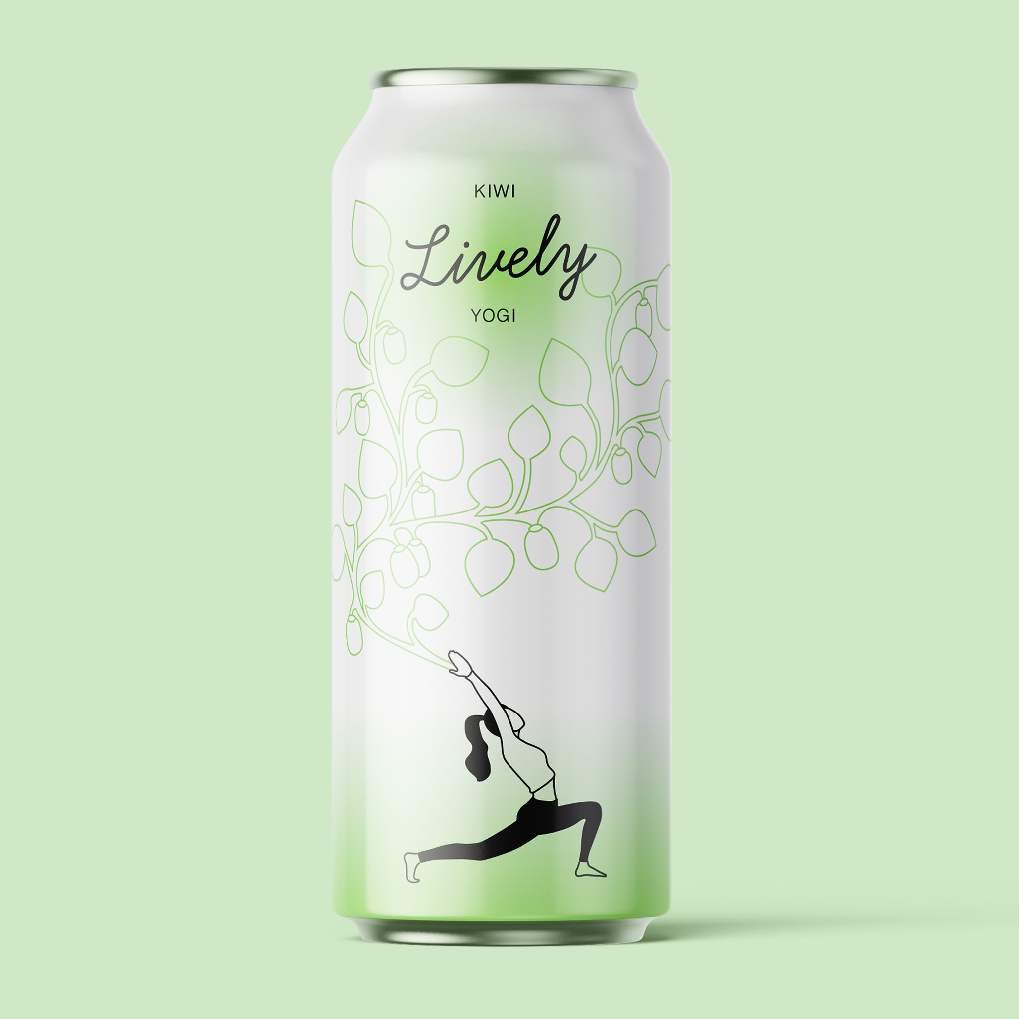 Mockup of packaging design for an imagined all-natural energy drink. This image is an example of my goals, more precisely, of what I would like to create in my career.